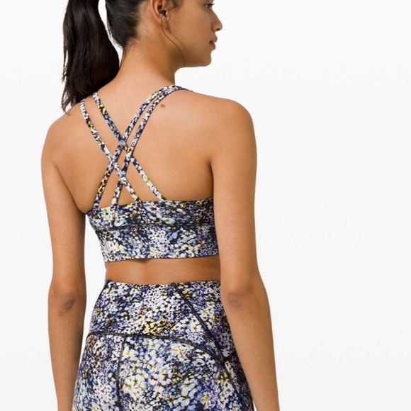 • Lululemon • Energy Bra Long Line *Medium Support, B-D Cup Floral Metropolis 4 - Picture 2 of 4